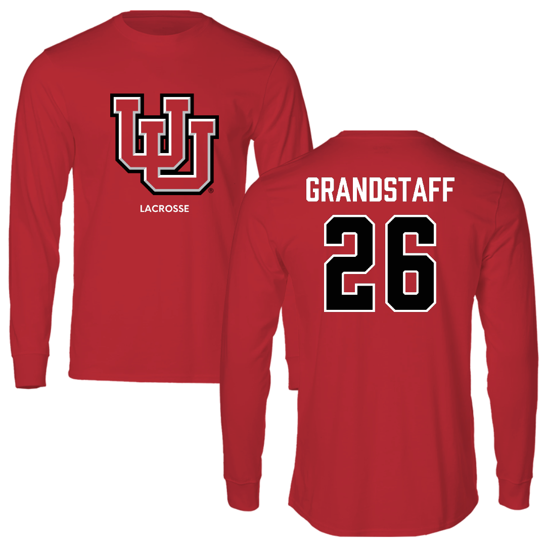University of Utah Lacrosse (M) Red Block Performance Long Sleeve - #26 Brady Grandstaff