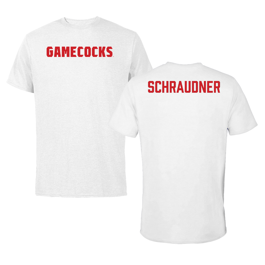 Jacksonville State University TF and XC White Performance Tee - Trinity Schraudner