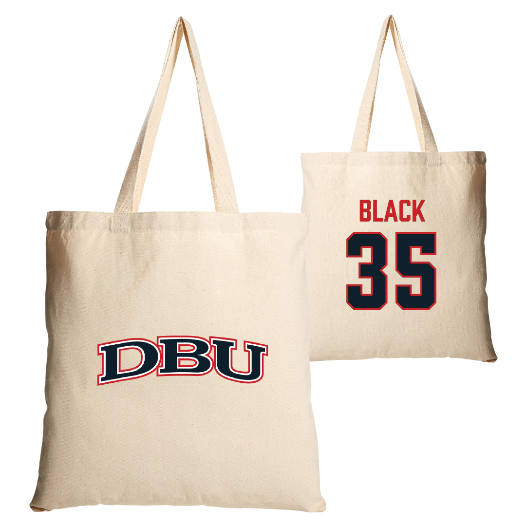 Dallas Baptist University STUNT Tan Canvas Tote Bag - #35 Morgan Black