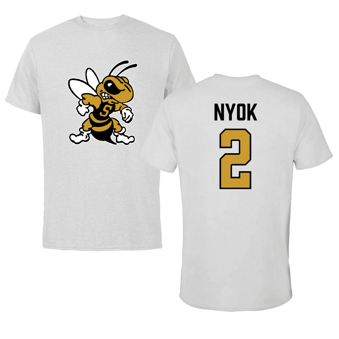 West Virginia State University Basketball (W) Light Gray Tee - #2 Tiir Nyok