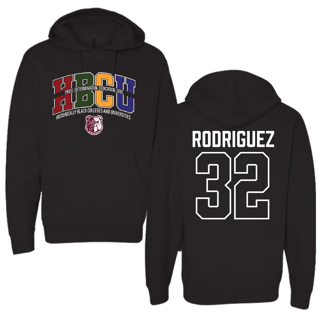 Alabama A&M University Baseball Black HBCU Hoodie - #32 Edgar Rodriguez