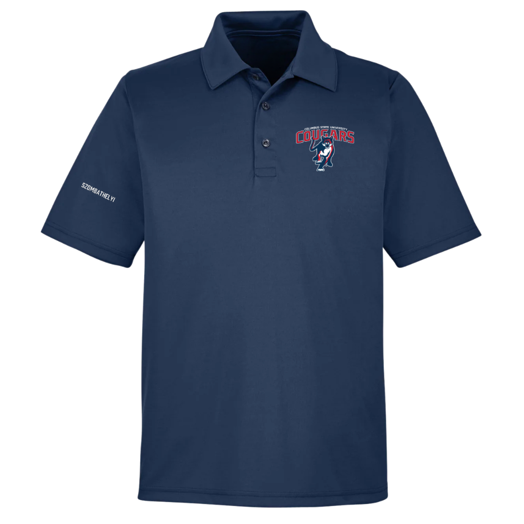 Columbus State University Tennis (M) Navy Polo - Benedek Szombathelyi
