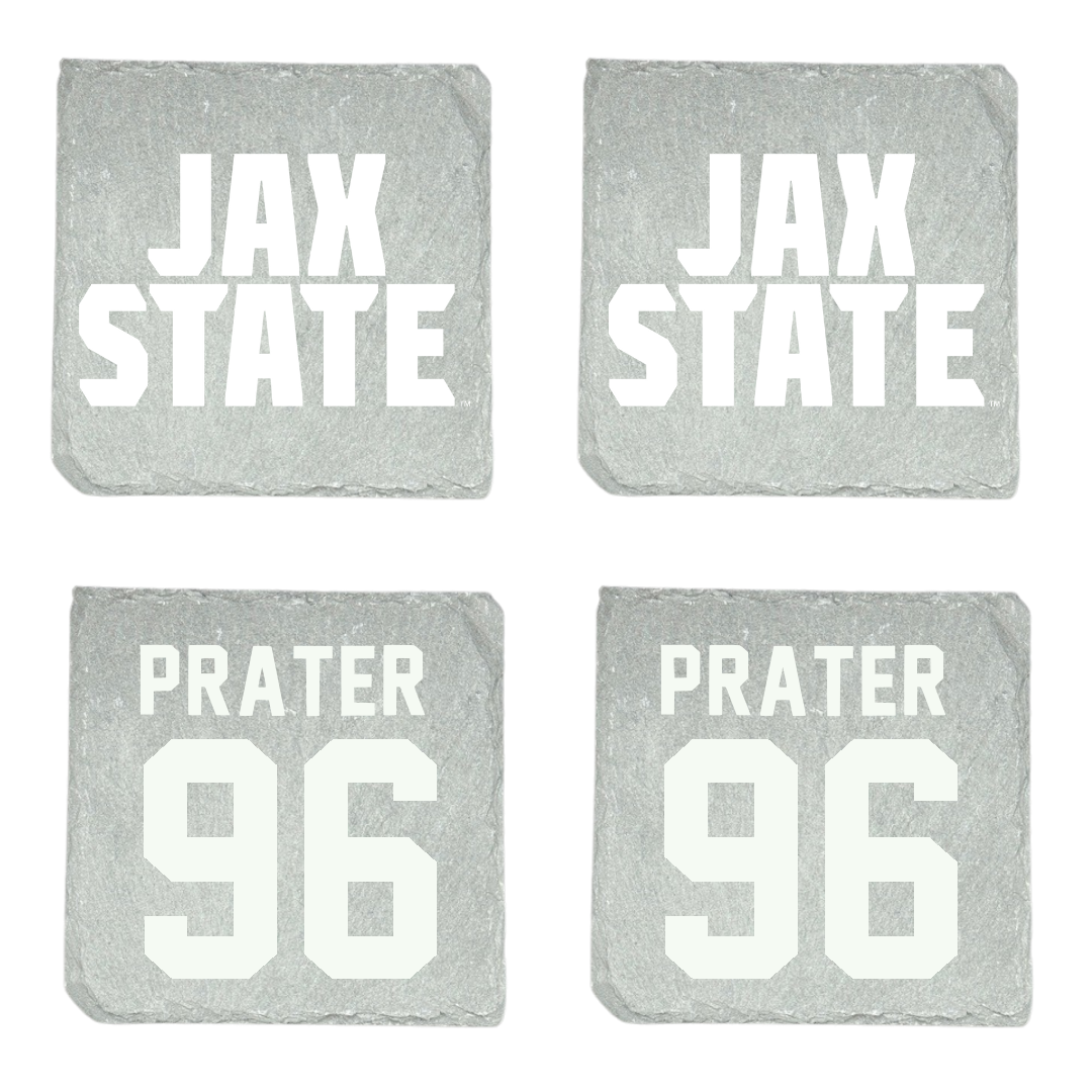 Jacksonville State University Football Stone Coaster (4 Pack)  - #96 Darrell Prater