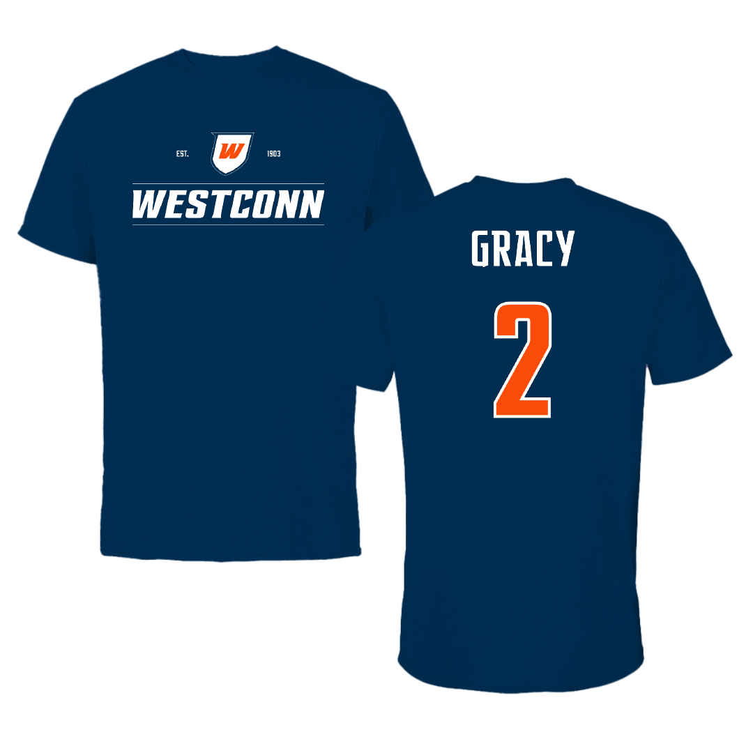 Western Connecticut State University Lacrosse Navy General Tee - #2 Vicky Gracy
