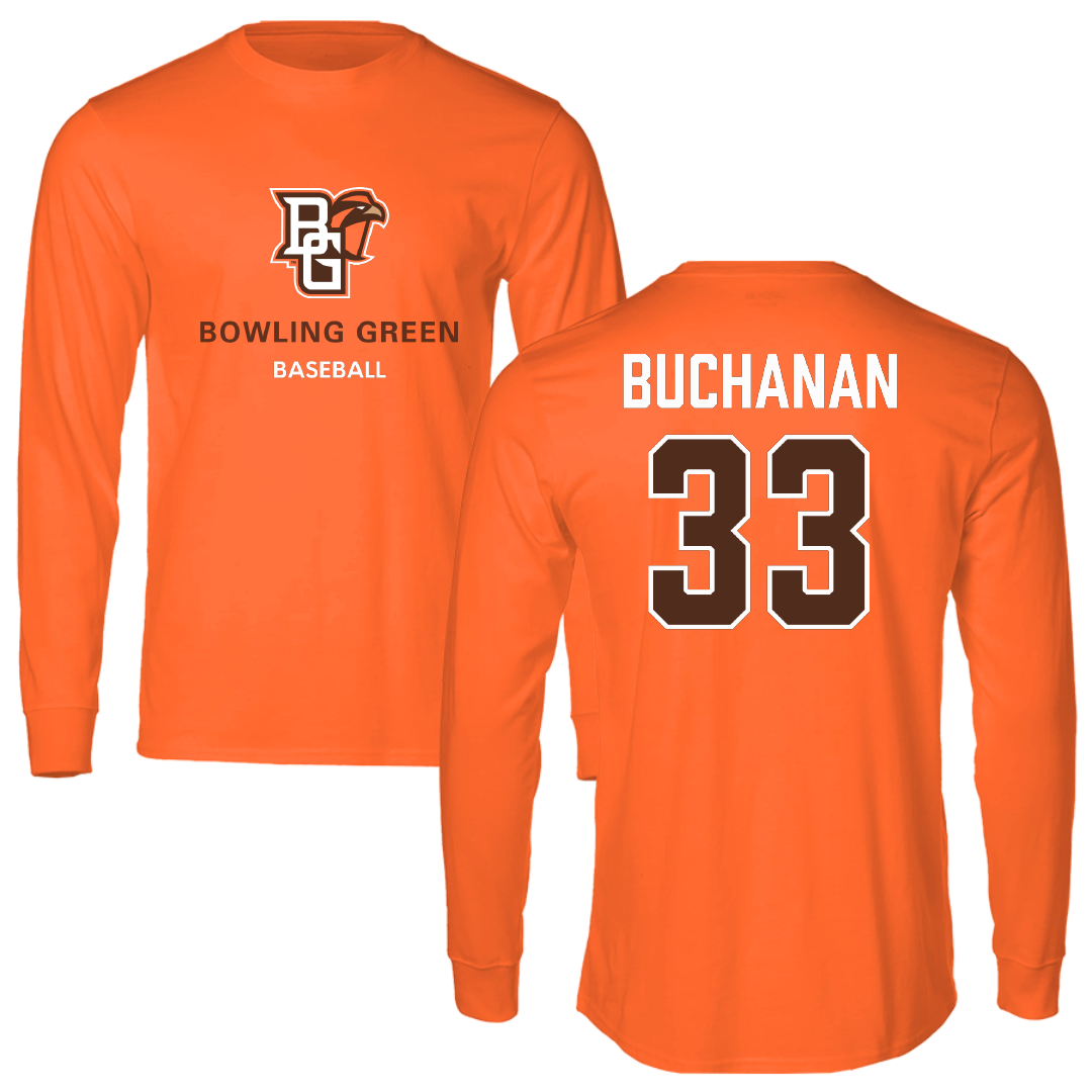 Bowling Green State University Baseball Orange Long Sleeve - #33 Joey Buchanan
