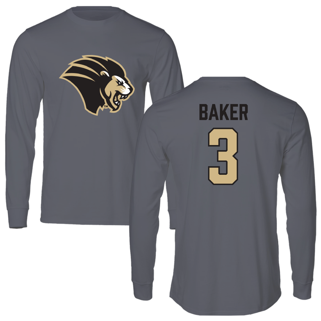 Purdue University Northwest Basketball (W) Dark Gray Long Sleeve - #3 Akyia Baker