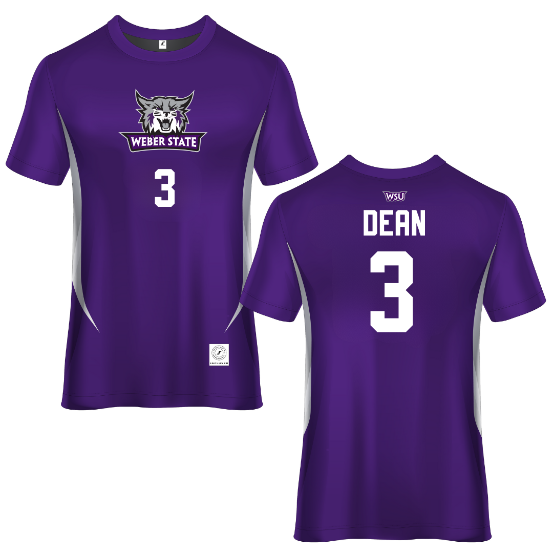 Weber State University Purple Soccer Jersey - #3 Kaitlin Dean