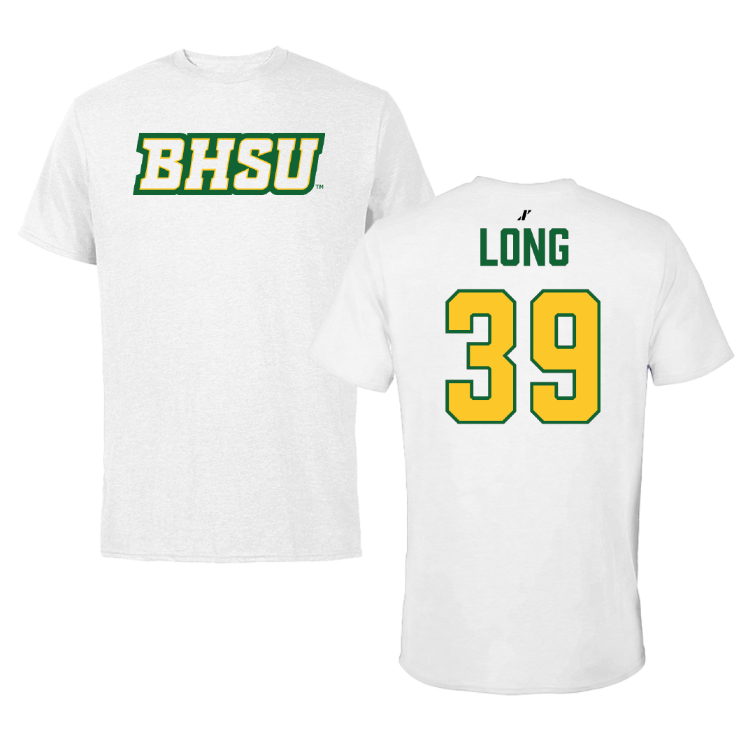 Black Hills State University Football White Performance Tee - #39 Cim Long