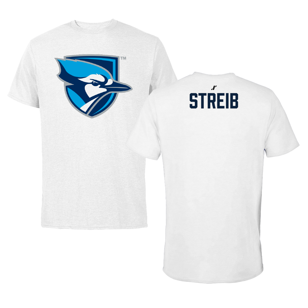 Elmhurst University Wrestling White Tee - Anthony Streib