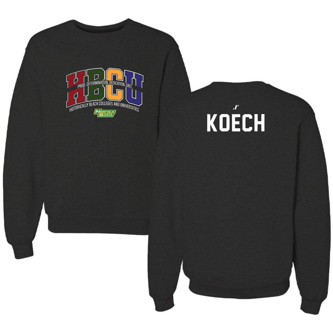 Norfolk State University TF and XC Black HBCU Crewneck - Basil Koech