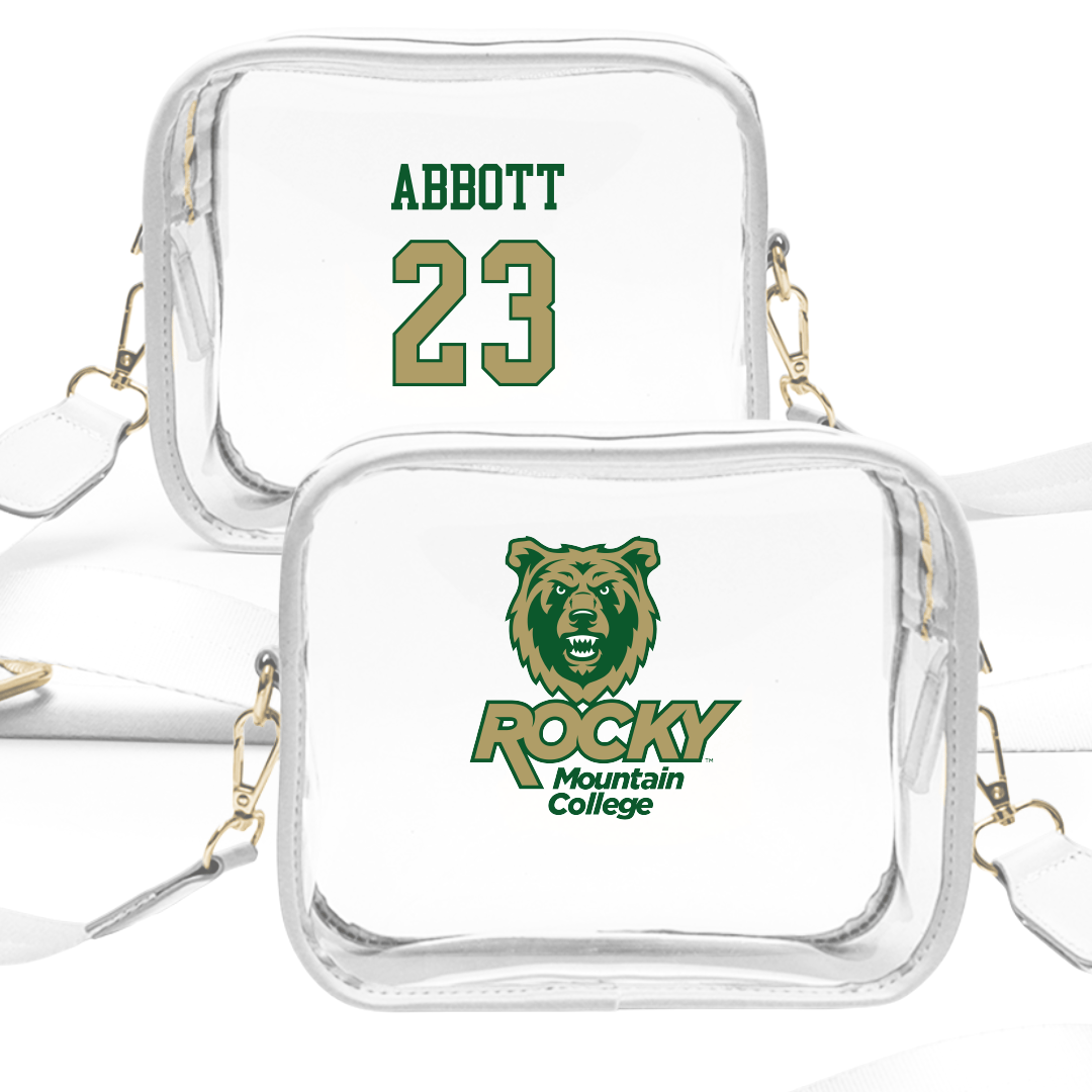 Rocky Mountain College Football White Clear Stadium Bag - #23 Tyler Abbott