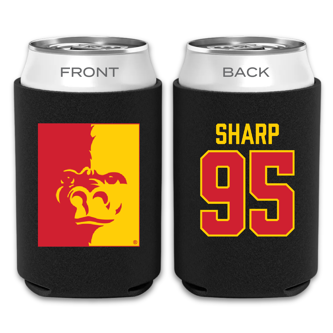 Pittsburg State University Football Black Can Cooler - #95 Jeremy Sharp