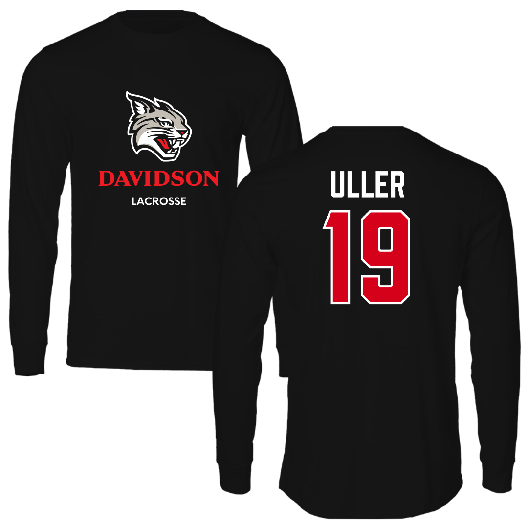 Davidson College Lacrosse (W) Black Performance Long Sleeve - #19 Kaitlyn Uller