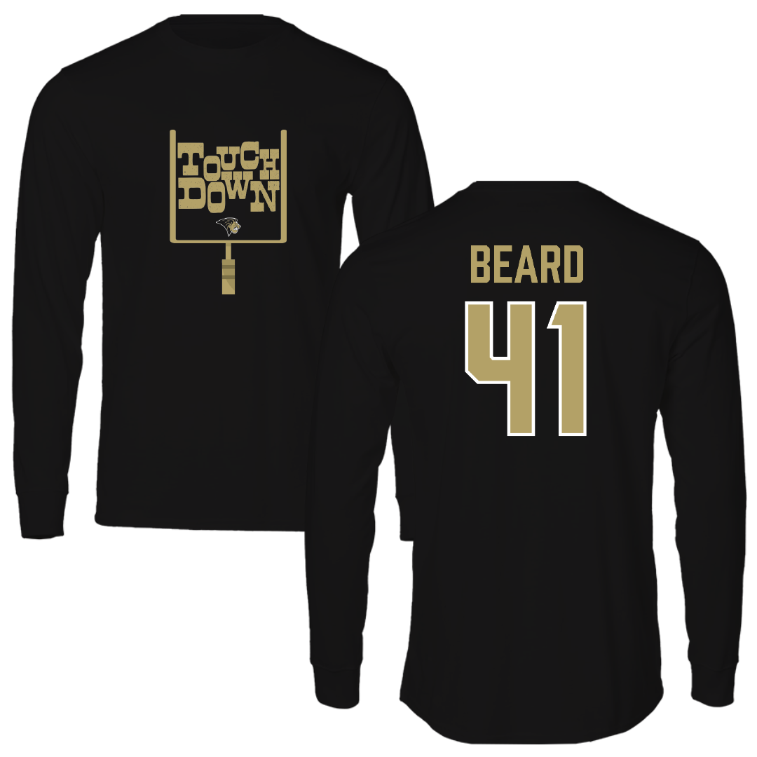 Lindenwood University Football Black Touchdown Performance Long Sleeve - #41 Ethan Beard