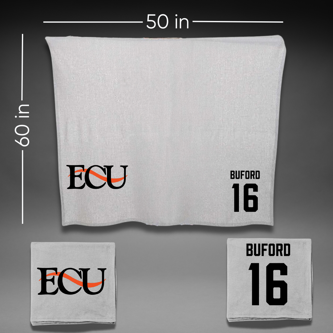 East Central University Volleyball Gray Blanket - #16 Jayla Buford