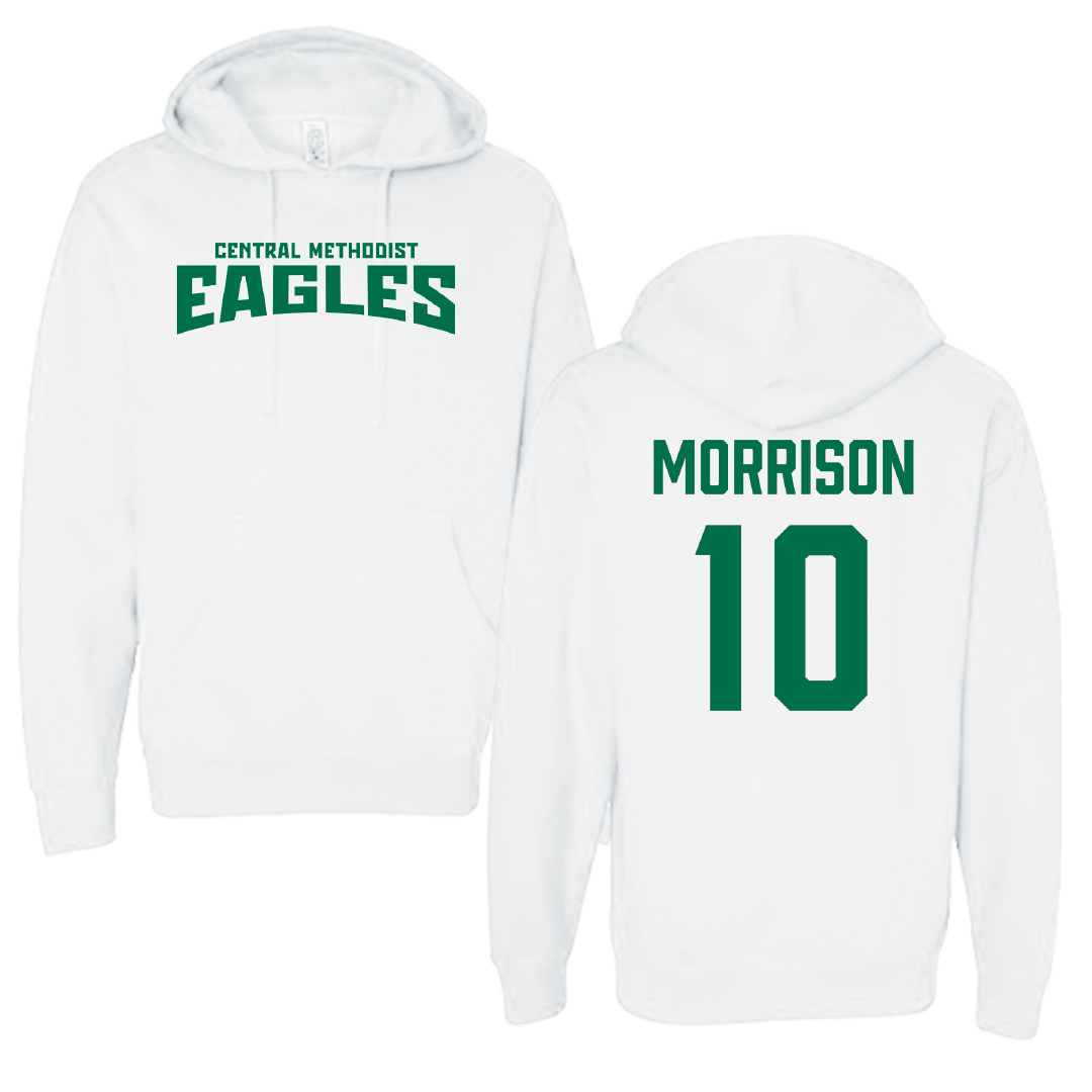 Central Methodist University Basketball (M) White Classic Hoodie - #10 Deandre Morrison