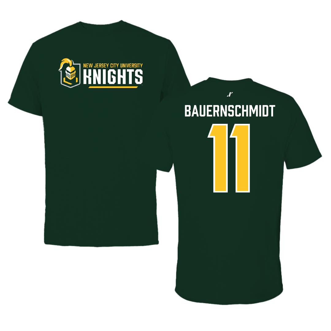 New Jersey City University Baseball Forest Green General Tee - #11 Derek Bauernschmidt