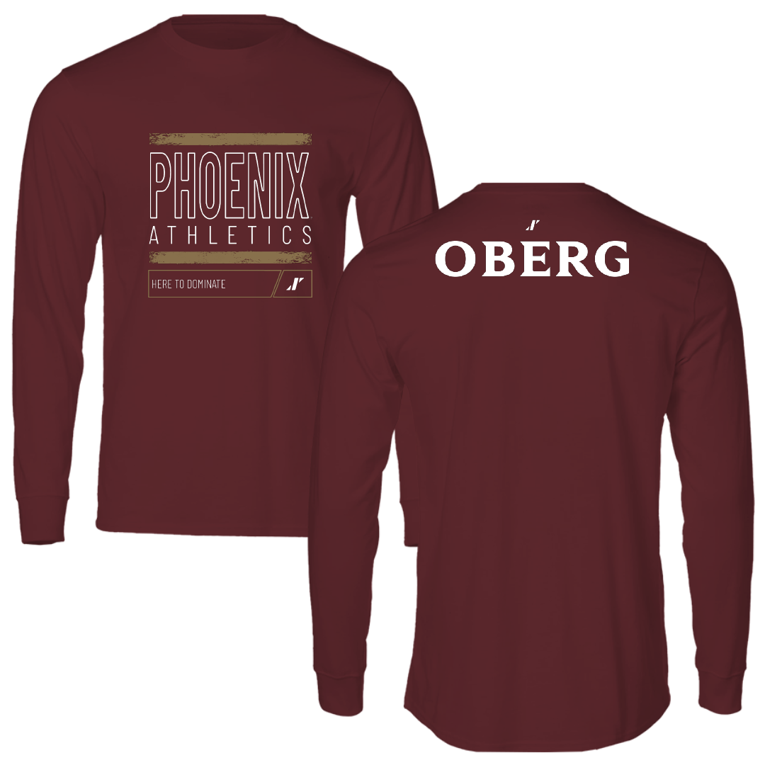 Elon University TF and XC Maroon Dominate Performance Long Sleeve - Tristin Oberg
