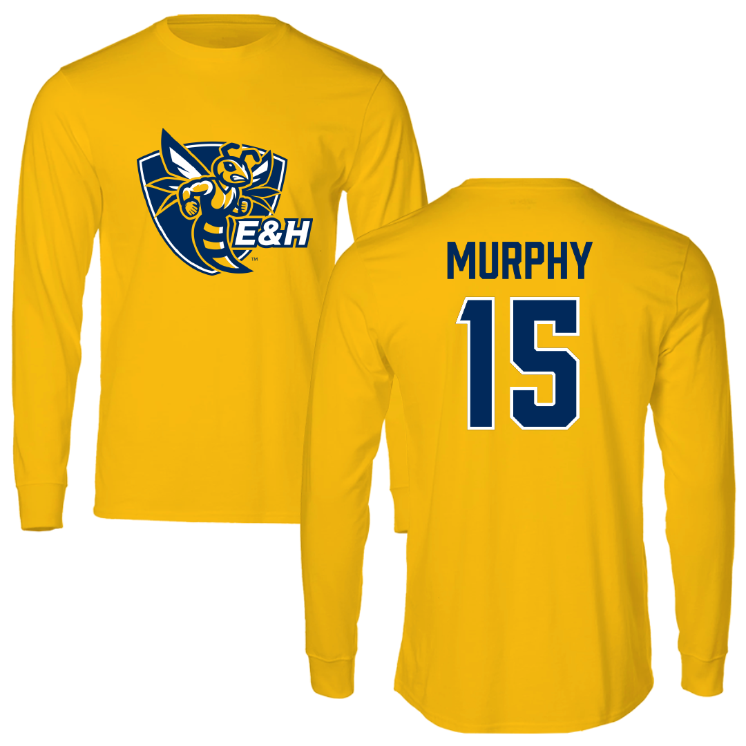Emory & Henry College Football Gold Long Sleeve - #15 Landon Murphy