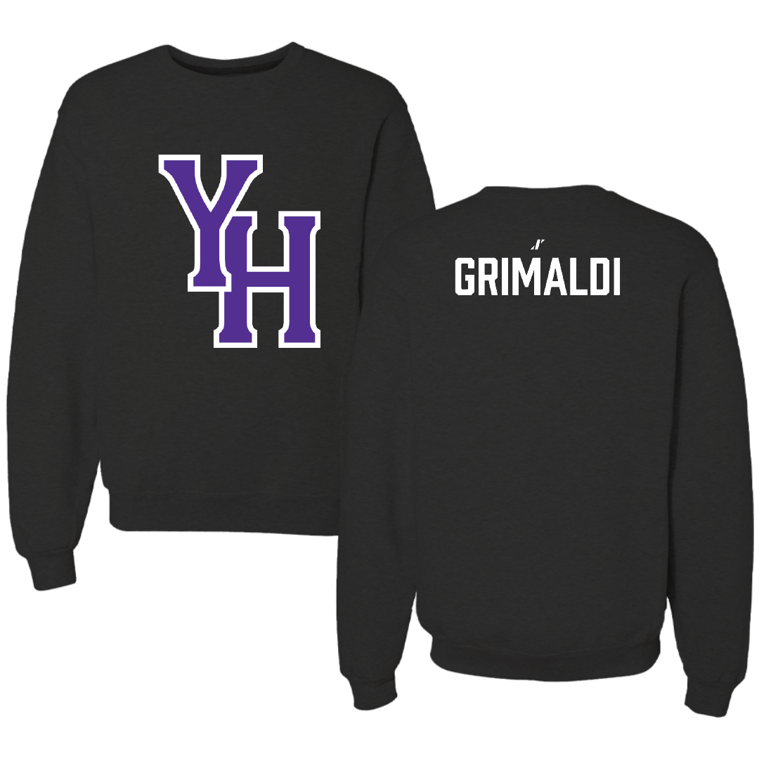 Young Harris College Golf (M) Black Crewneck - Nick Grimaldi