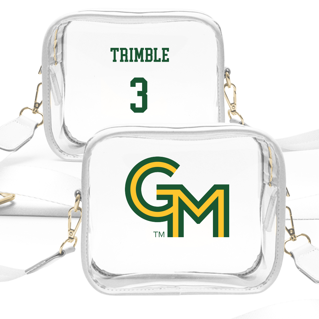 George Mason University Baseball White Clear Stadium Bag - #3 South Trimble
