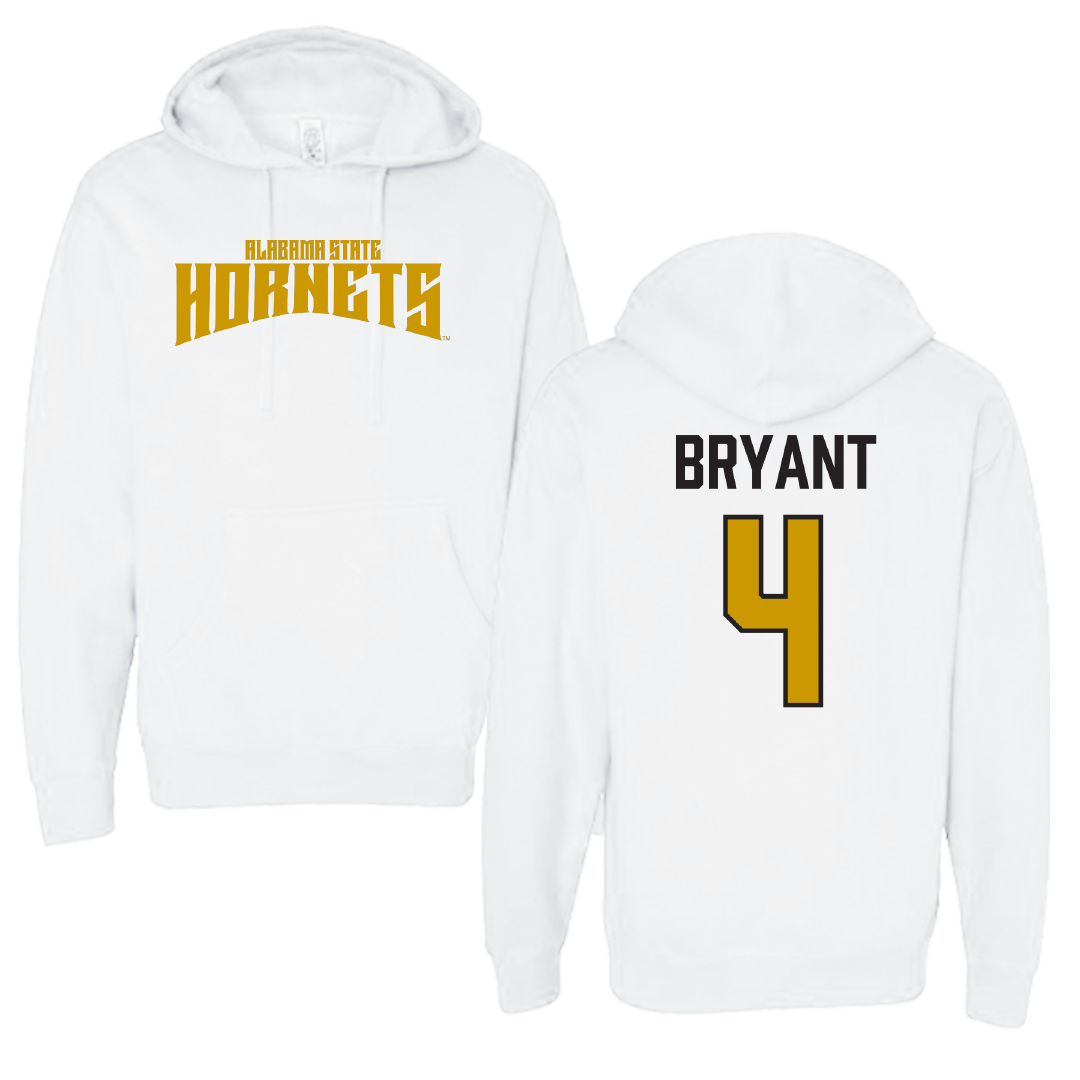Alabama State University Basketball White Classic Hoodie - #4 Kaitlyn Bryant