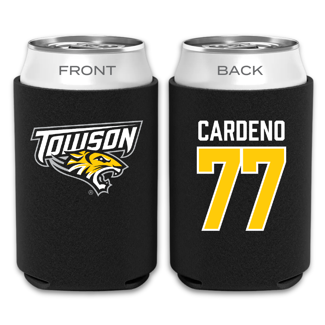 Towson University Lacrosse Black Can Cooler - #77 Jenna Cardeno