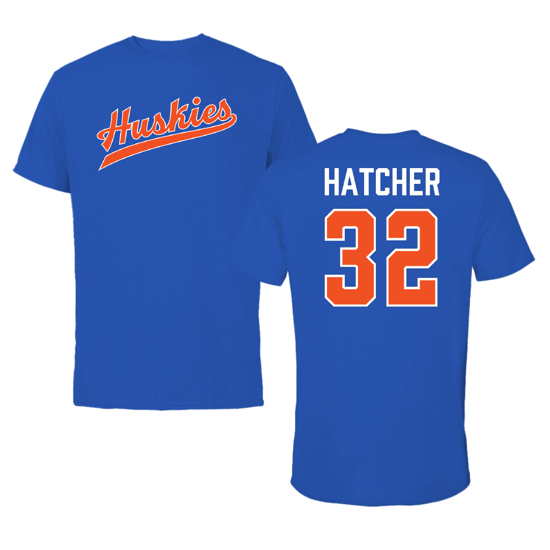 Houston Christian University Baseball True Royal Performance Tee - #32 Coby Hatcher