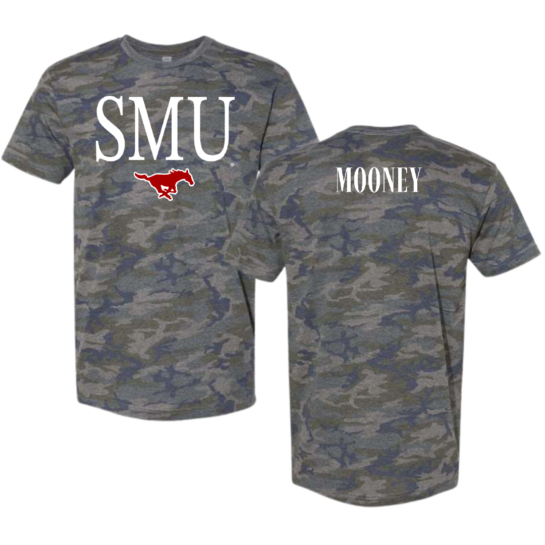 Southern Methodist University Equestrian Vintage Camo Tee - Aedan Mooney