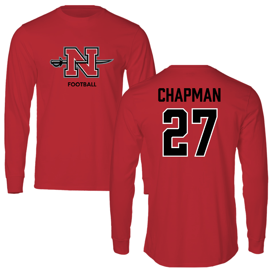 Nicholls State University Football Red Mascot Long Sleeve - #27 Gil Chapman