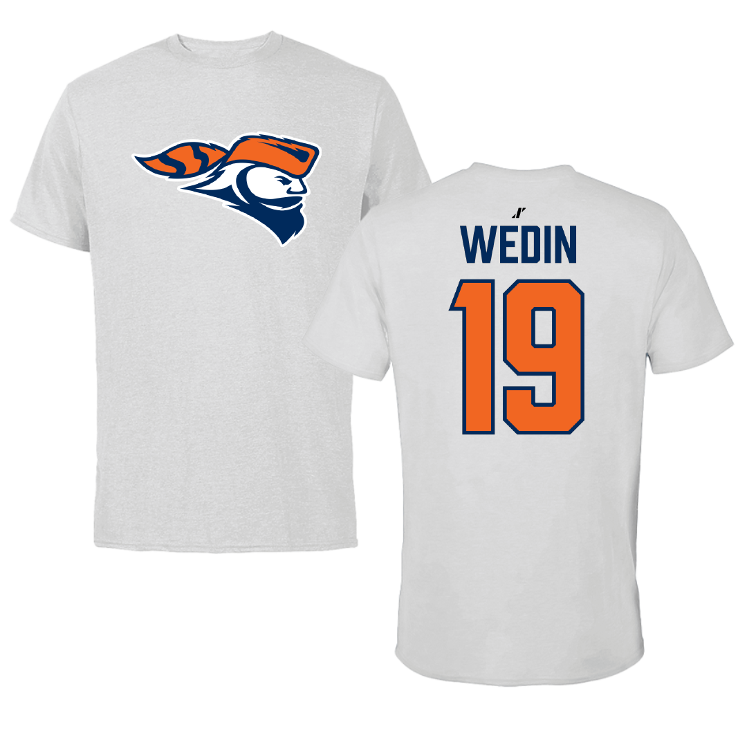 Carroll University Football Light Gray Performance Tee - #19 Owen Wedin