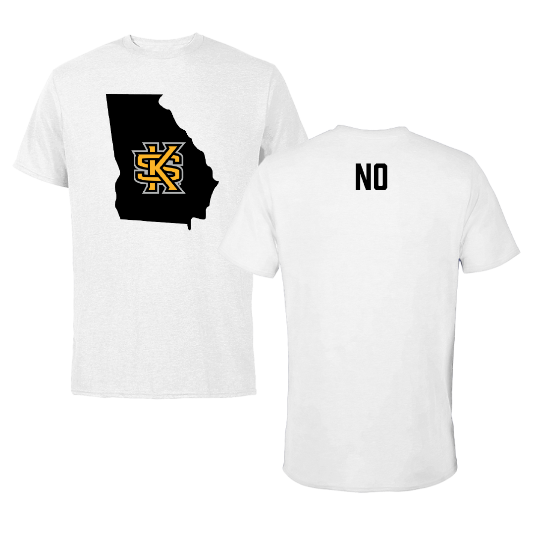 Kennesaw State University TF and XC White State Tee - Akshana No