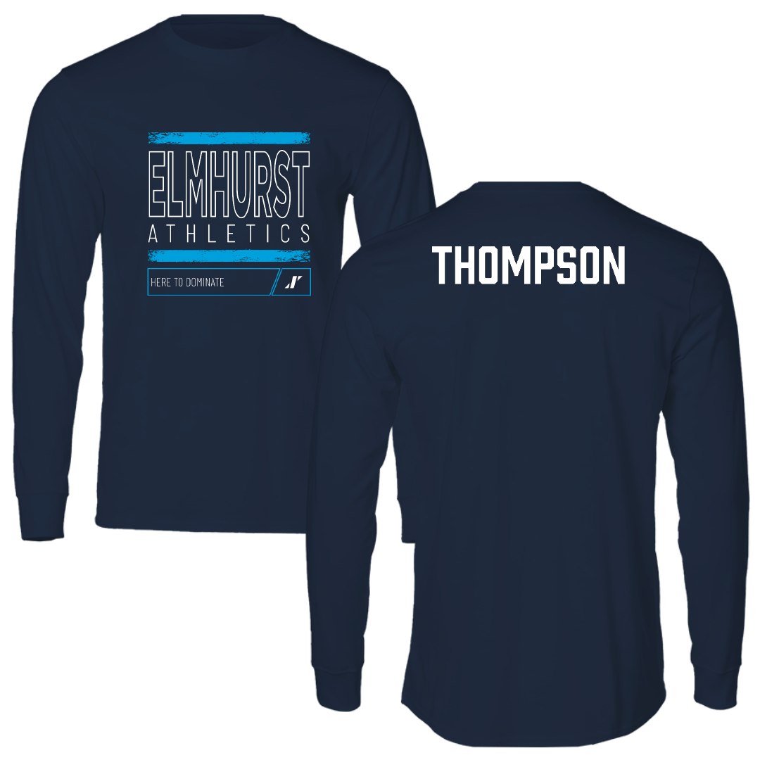 Elmhurst University TF and XC Navy Dominate Long Sleeve - Jaedon Thompson
