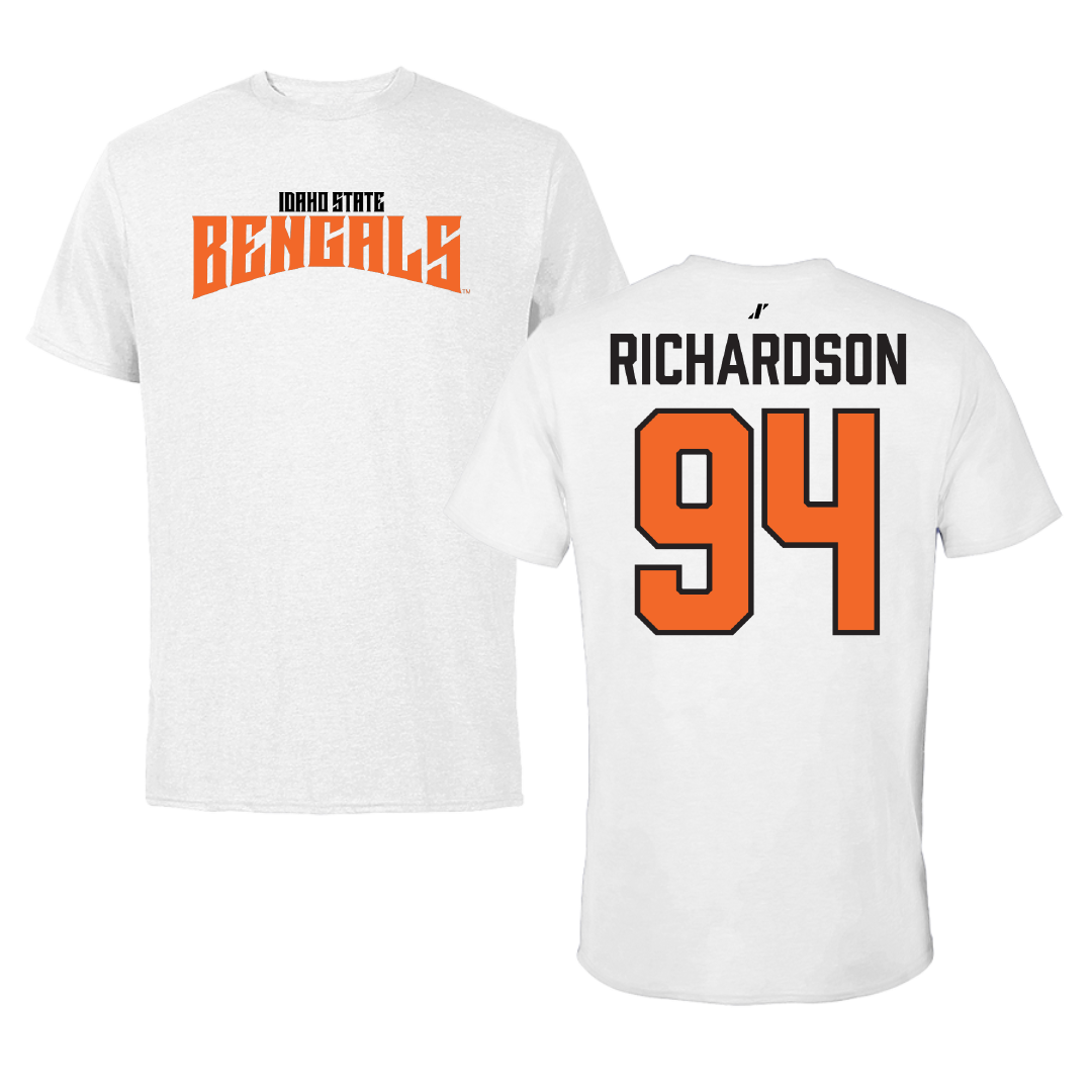 Idaho State University Football White Classic Performance Tee - #94 Malik Richardson