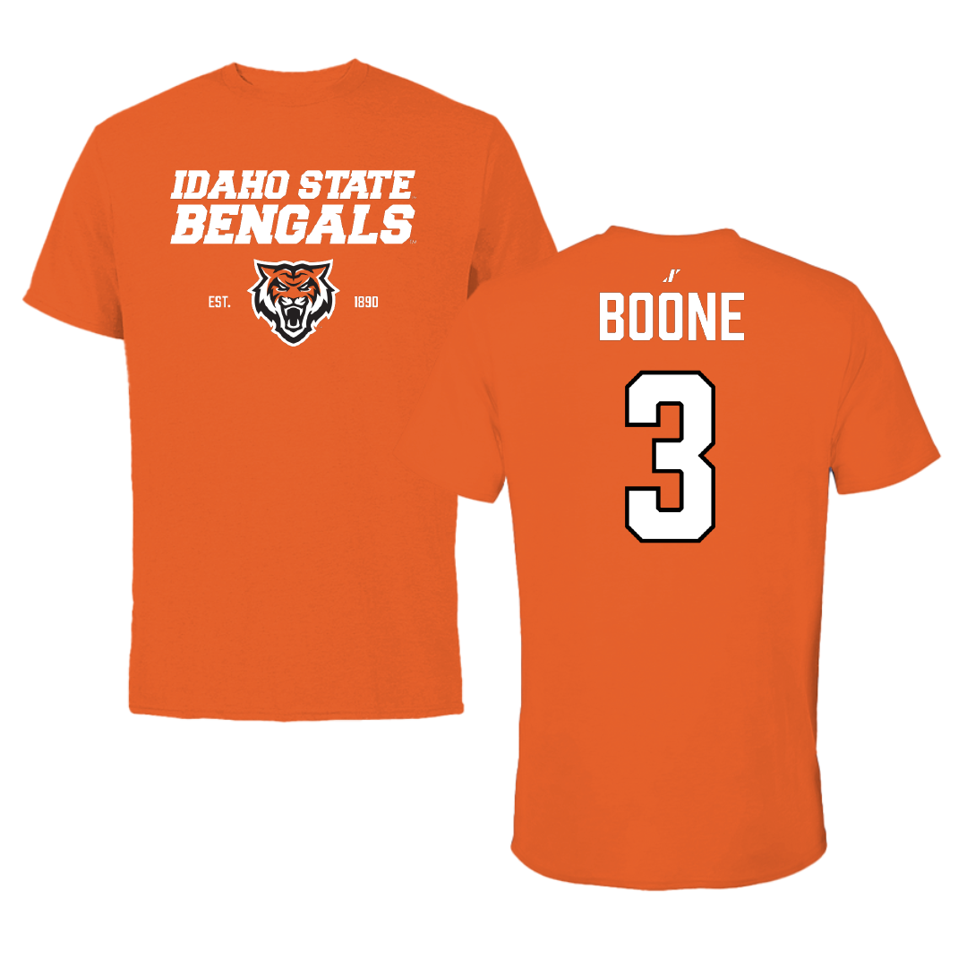 Idaho State University Football Orange General Performance Tee - #3 Janari Boone