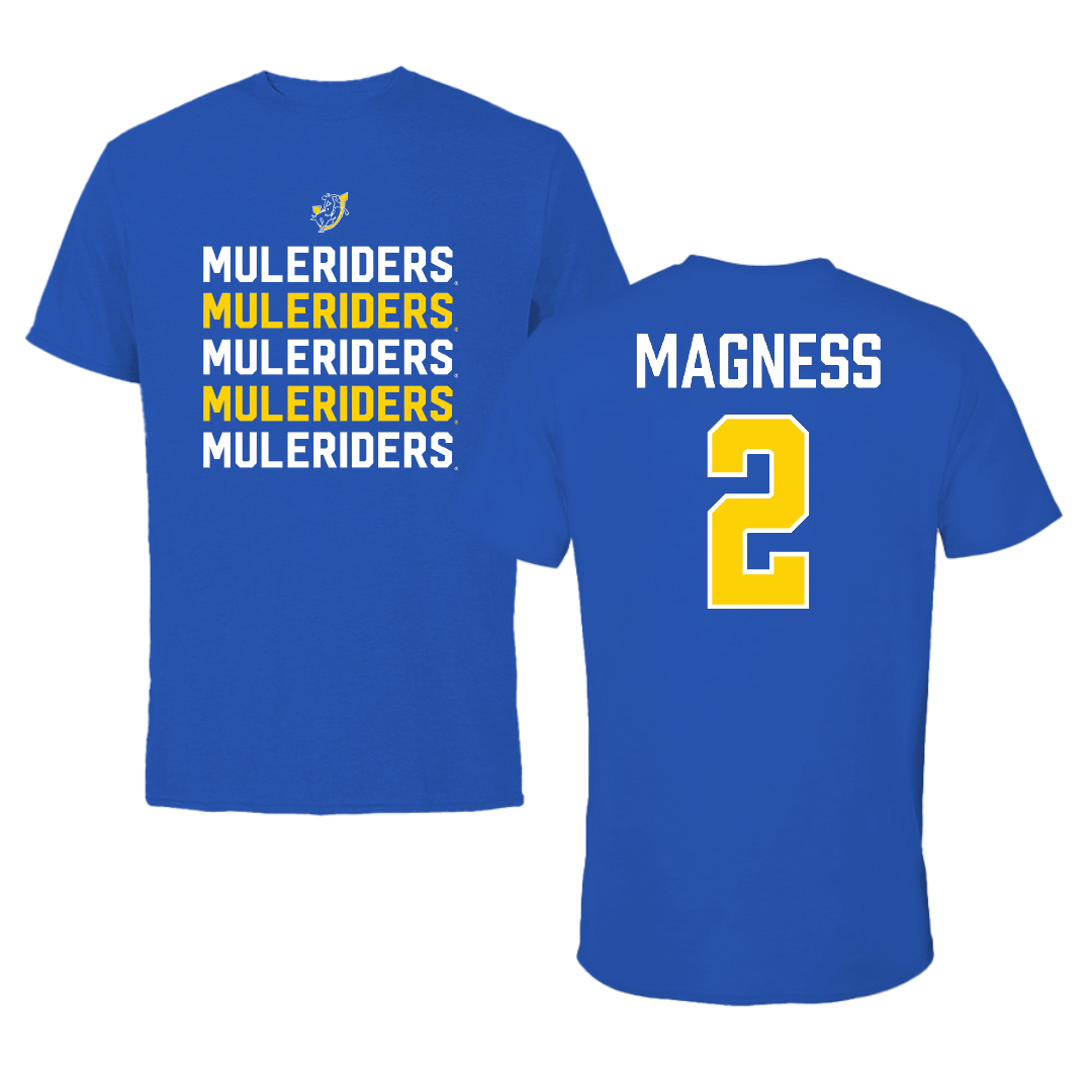 Southern Arkansas University Volleyball Blue General Performance Tee - #2 Alyssa Magness