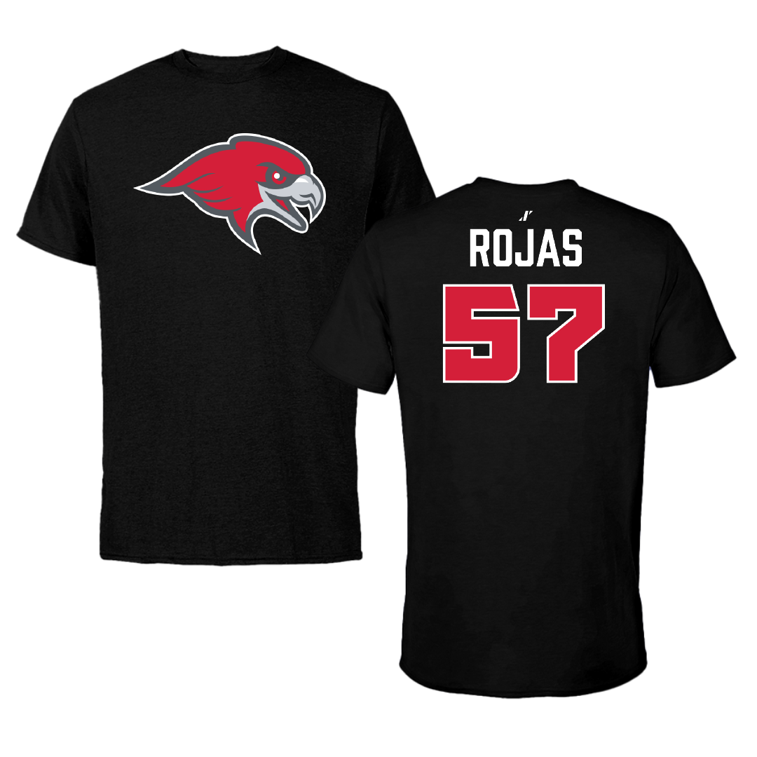 Montclair State University Football Black Performance Tee - #57 Baldemar Rojas