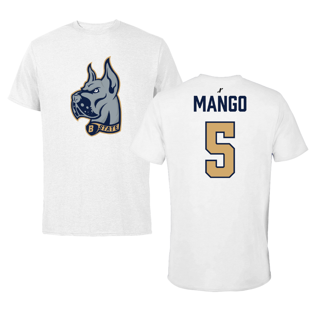 Bluefield State University Football White Performance Tee - #5 Gregory Mango