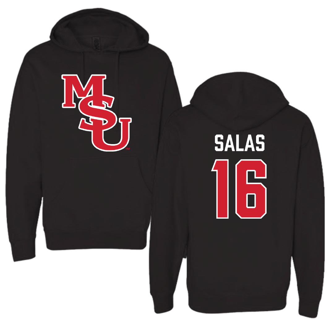 Minot State University Soccer (W) Black Hoodie - #16 Leah Salas