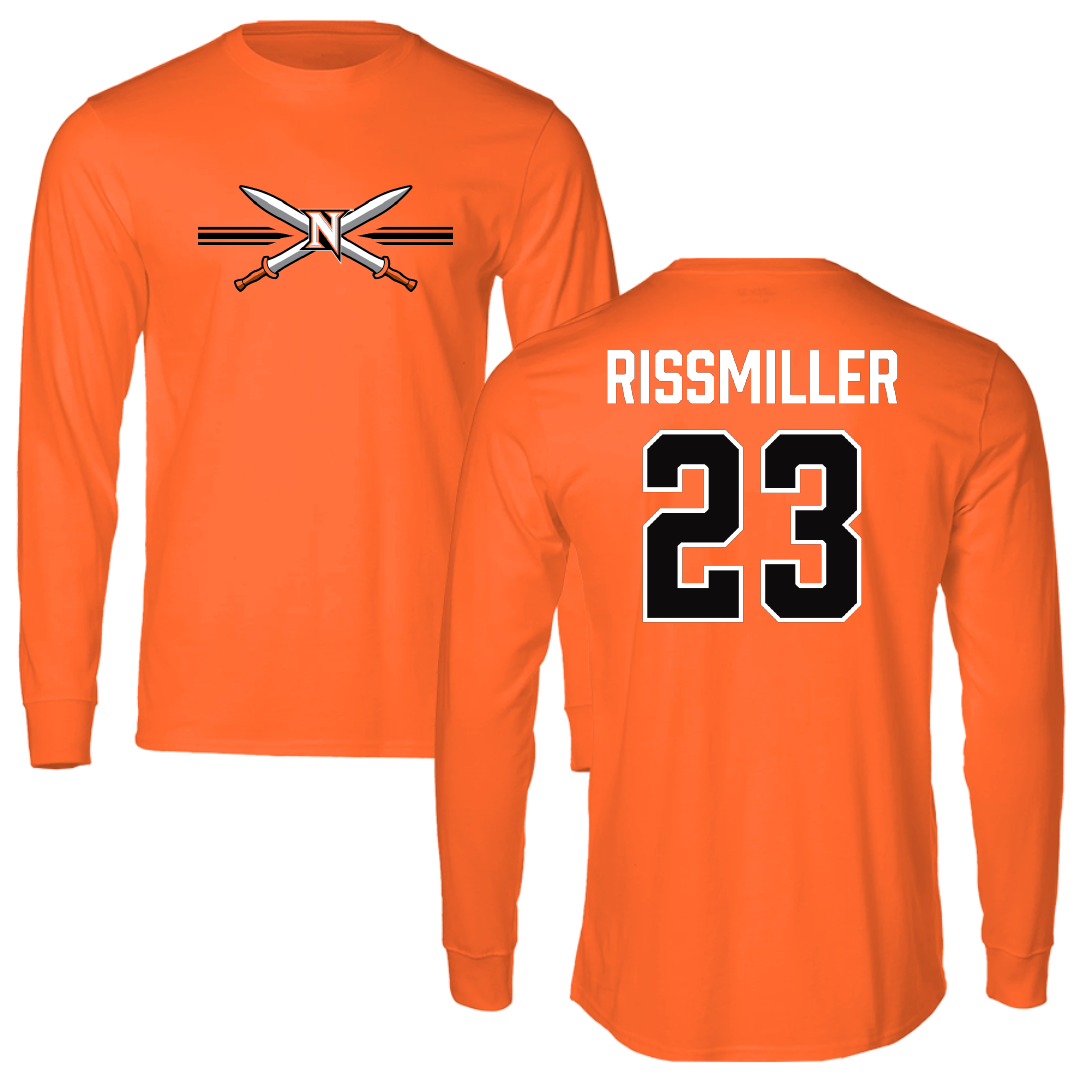 Northampton Community College Baseball Orange General Long Sleeve - #23 Brad Rissmiller