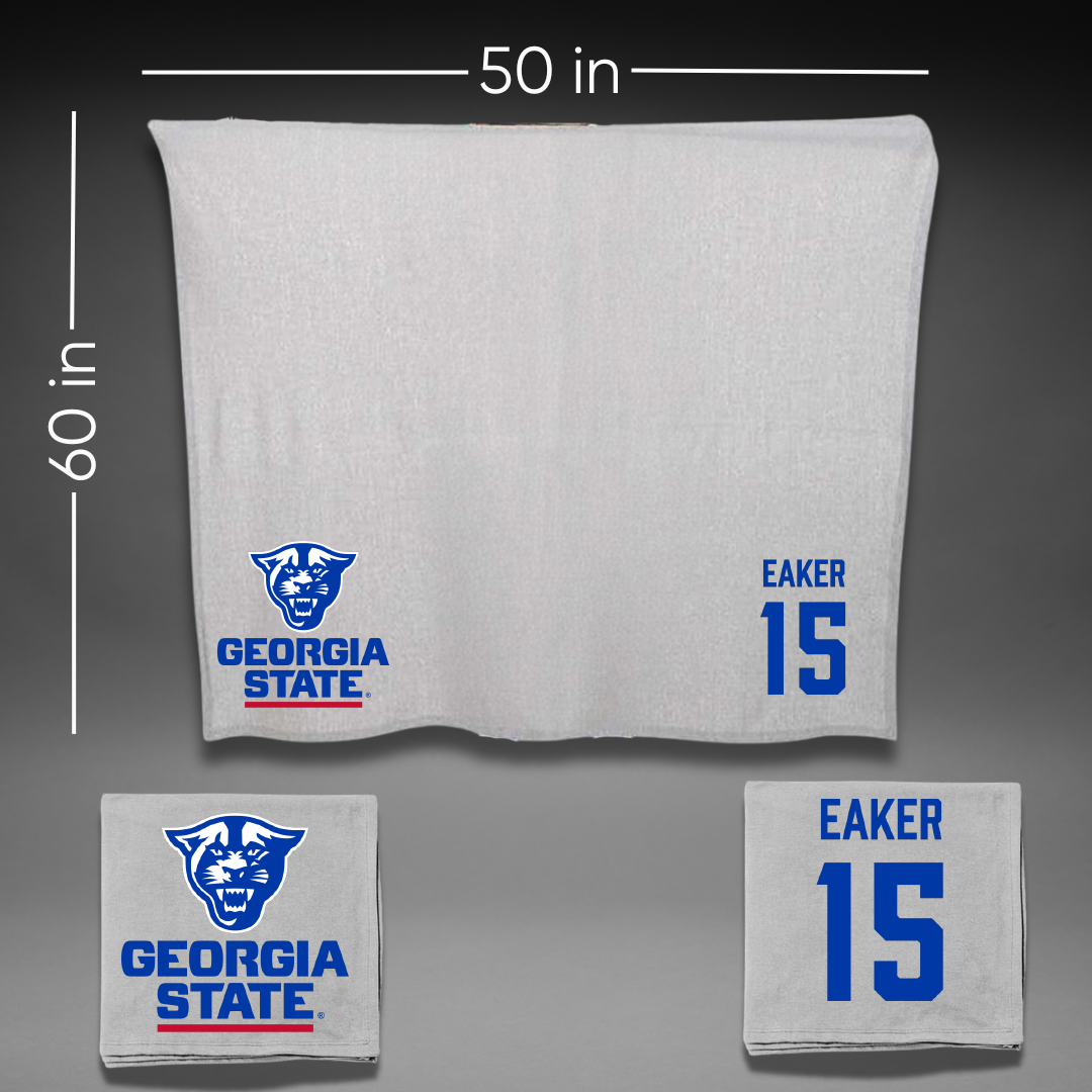Georgia State University Volleyball (W) Gray Blanket - #15 Jayden Eaker