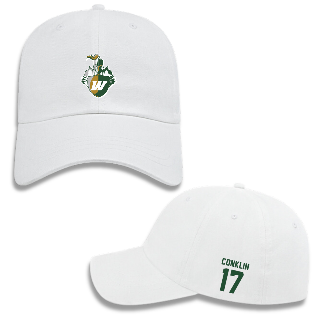 Webber International University Football White Hat - #17 Cory Conklin