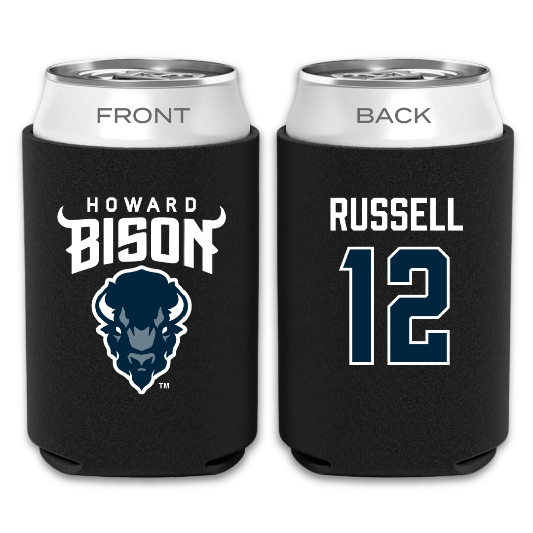 Howard University Football Black Can Cooler - #12 Terrell Russell
