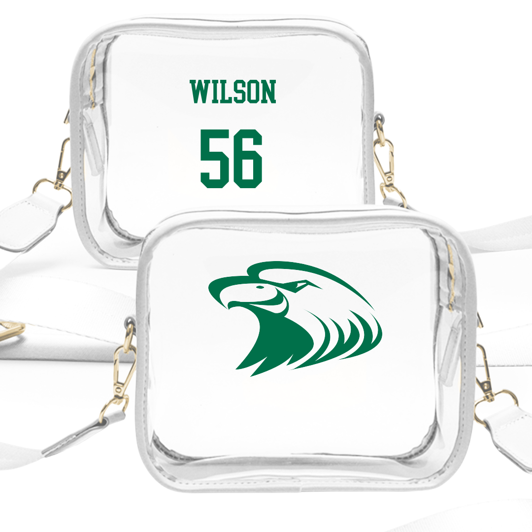 Central Methodist University Football White Clear Stadium Bag - #56 Collin Wilson