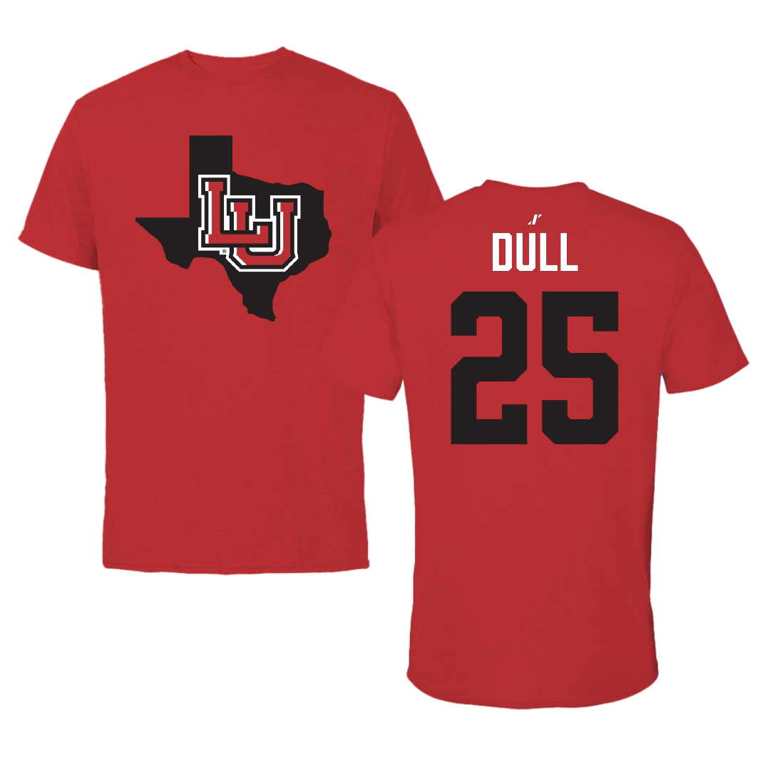 Lamar University Soccer Red State Performance Tee - #25 Erin Dull