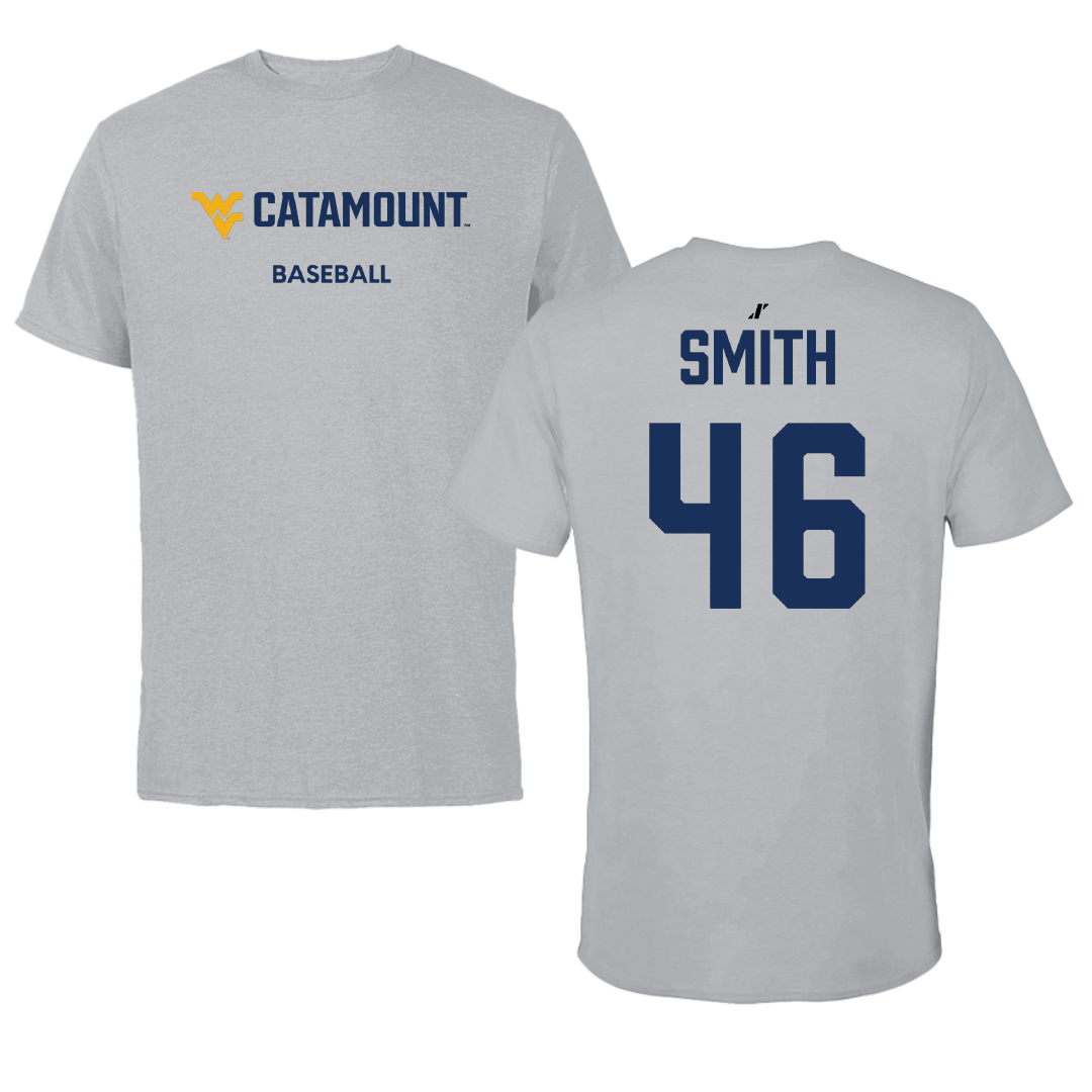 Potomac State College Baseball Sport Gray Tee - #46 Cole Smith
