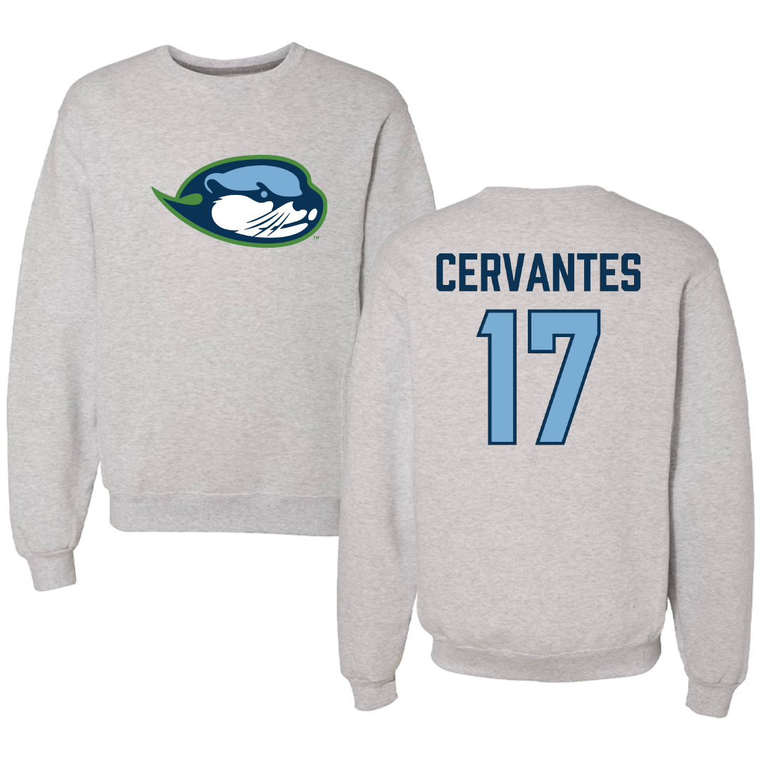 Cal State Monterey Bay Softball Light Gray Crewneck - #17 Sofia Cervantes