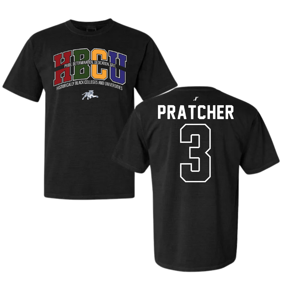 Jackson State University Basketball Black HBCU Comfort Colors Tee - #3 Mya Pratcher