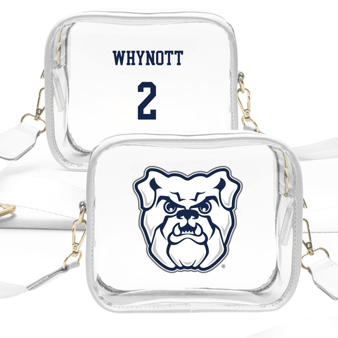 Butler University Soccer (W) White Clear Stadium Bag - #2 Ceilidh Whynott