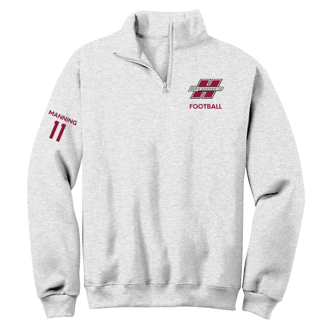 Henderson State University Football Light Gray Quarter-Zip - #11 Paul Manning